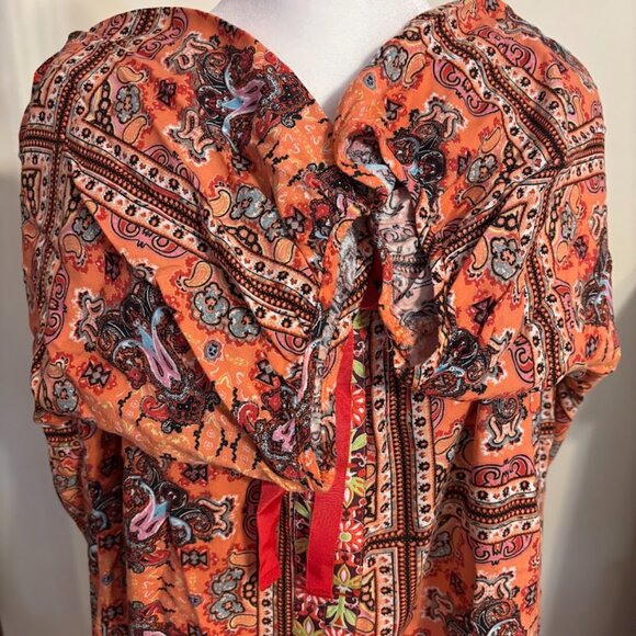 ONE WORLD Multicolor Blouse (100% Rayon) - 3x - Picture 4 of 10